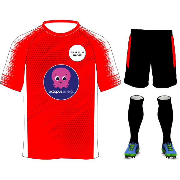 Octopus Energy Plain Design Red/White Adults Bundle Thumbnail