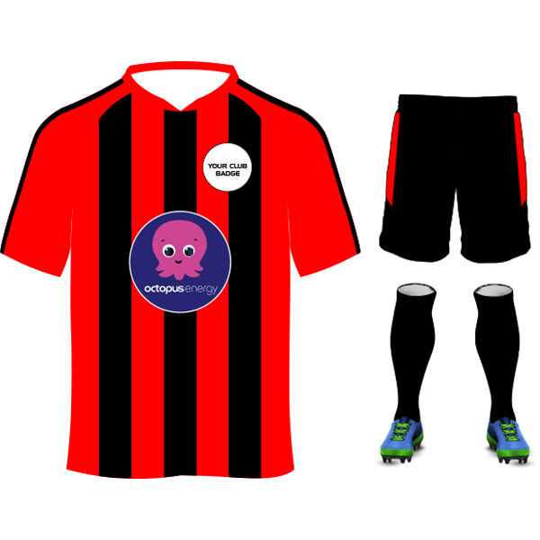 Octopus Energy Striped Design Red/Black Junior Bundle Thumbnail