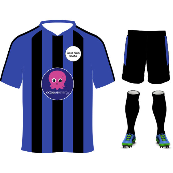 Octopus Energy Striped Design Royal/Black Adults Bundle Thumbnail